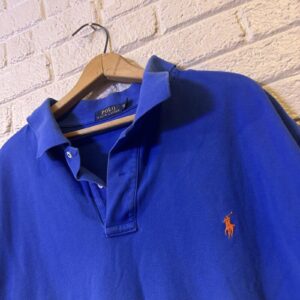 Men's Size 3XB Polo Ralph Lauren Two Tone Blue Navy Royal Striped Shirt